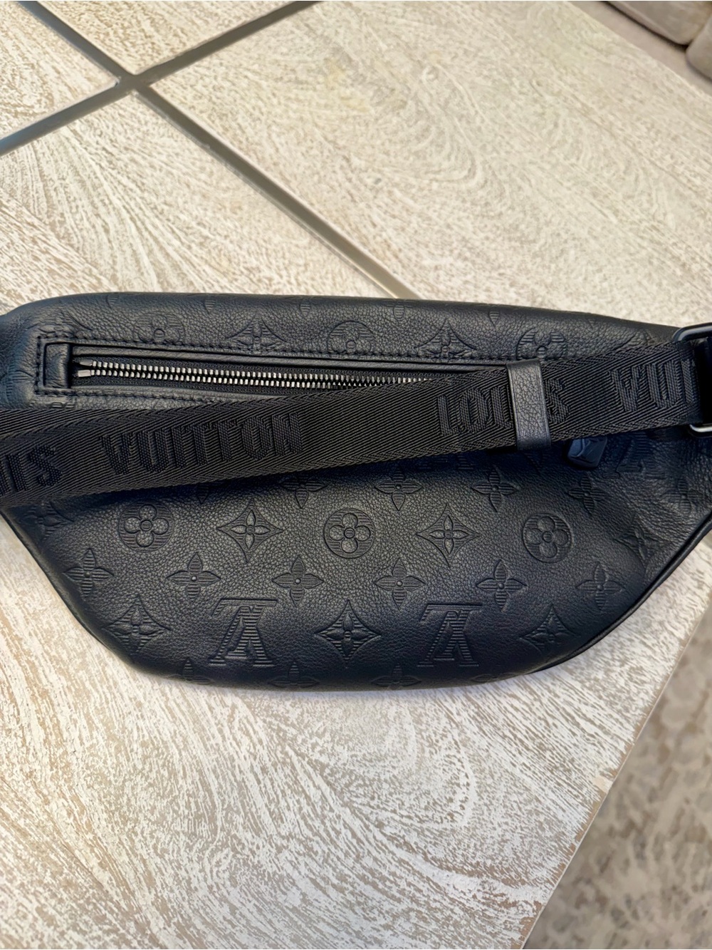 Louis Vuitton Black Monogram Embossed Crossbody Bag - Picture 8 of 10